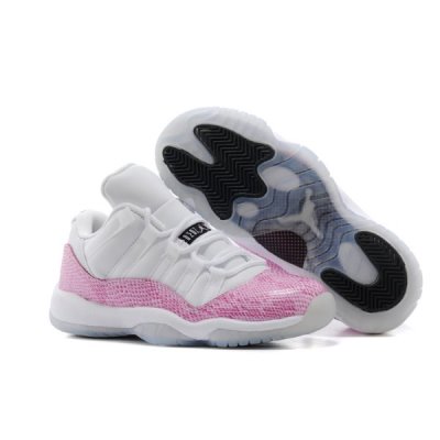 Nike Bayan Air Jordan 11 Retro Low Gs Pembe / Yılan Ten Rengi Basketbol Ayakkabısı Türkiye - ZA4OEZV